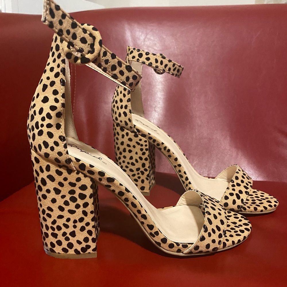 Qupid Lake Ankle Strap Heel